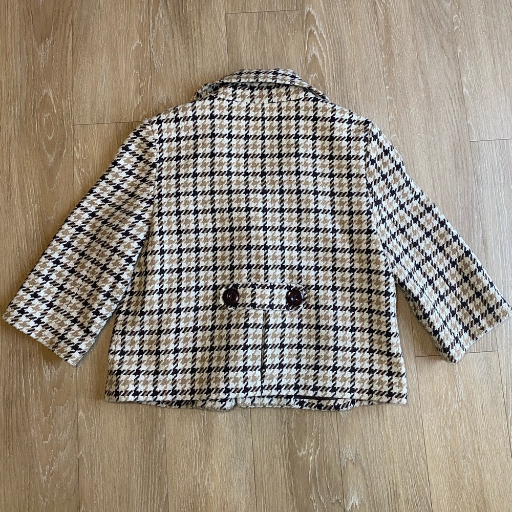 Vintage Houndstooth Patterned Jacket W/ Quarter L… - image 7